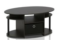 Small Coffee Table With Storage Bin Shelves Modern Oval Living Room in size 1500 X 1500
