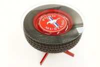 Sold Coffee Table Mustang Wheel Tyre With Glass Top Auctions intended for size 1600 X 1066