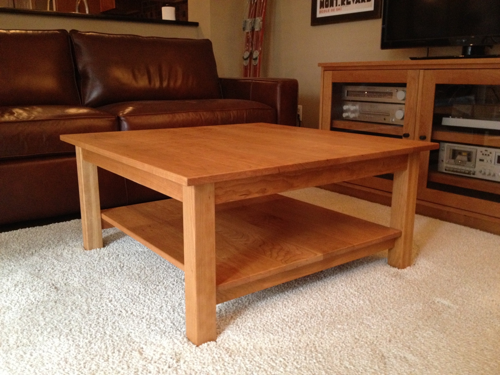 Solid Cherry Coffee Table Hipenmoedernl with measurements 1632 X 1224