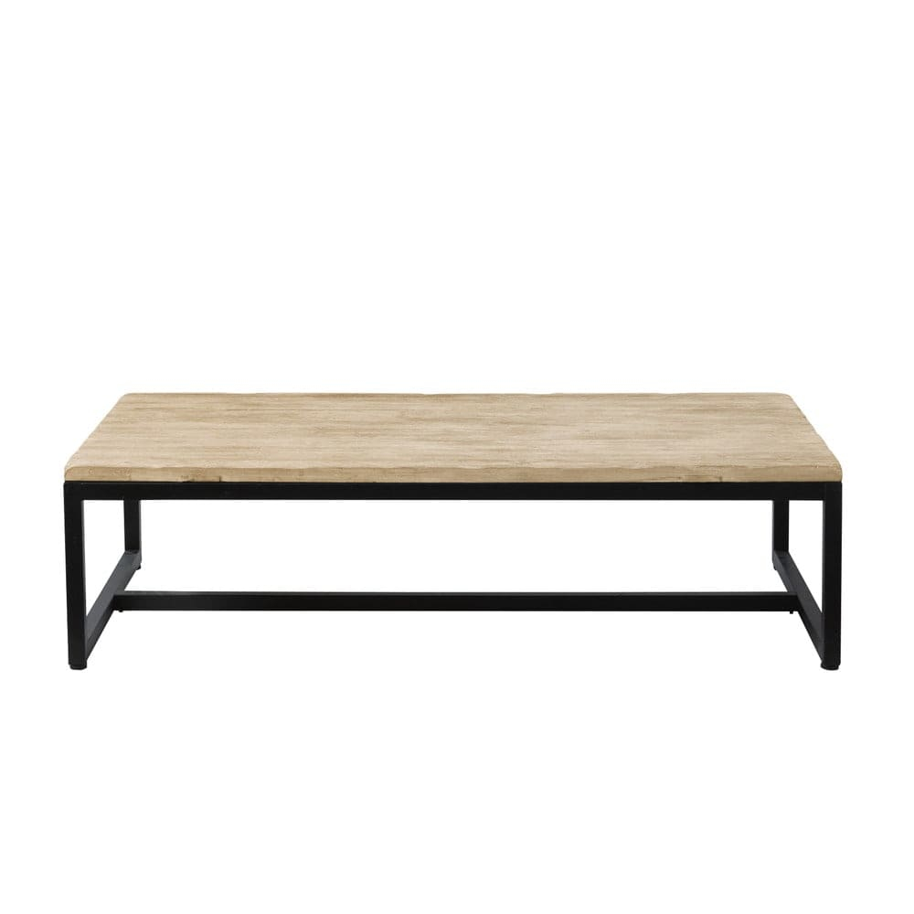 Solid Fir And Metal Industrial Coffee Table Long Island Maisons Du inside size 1000 X 1000