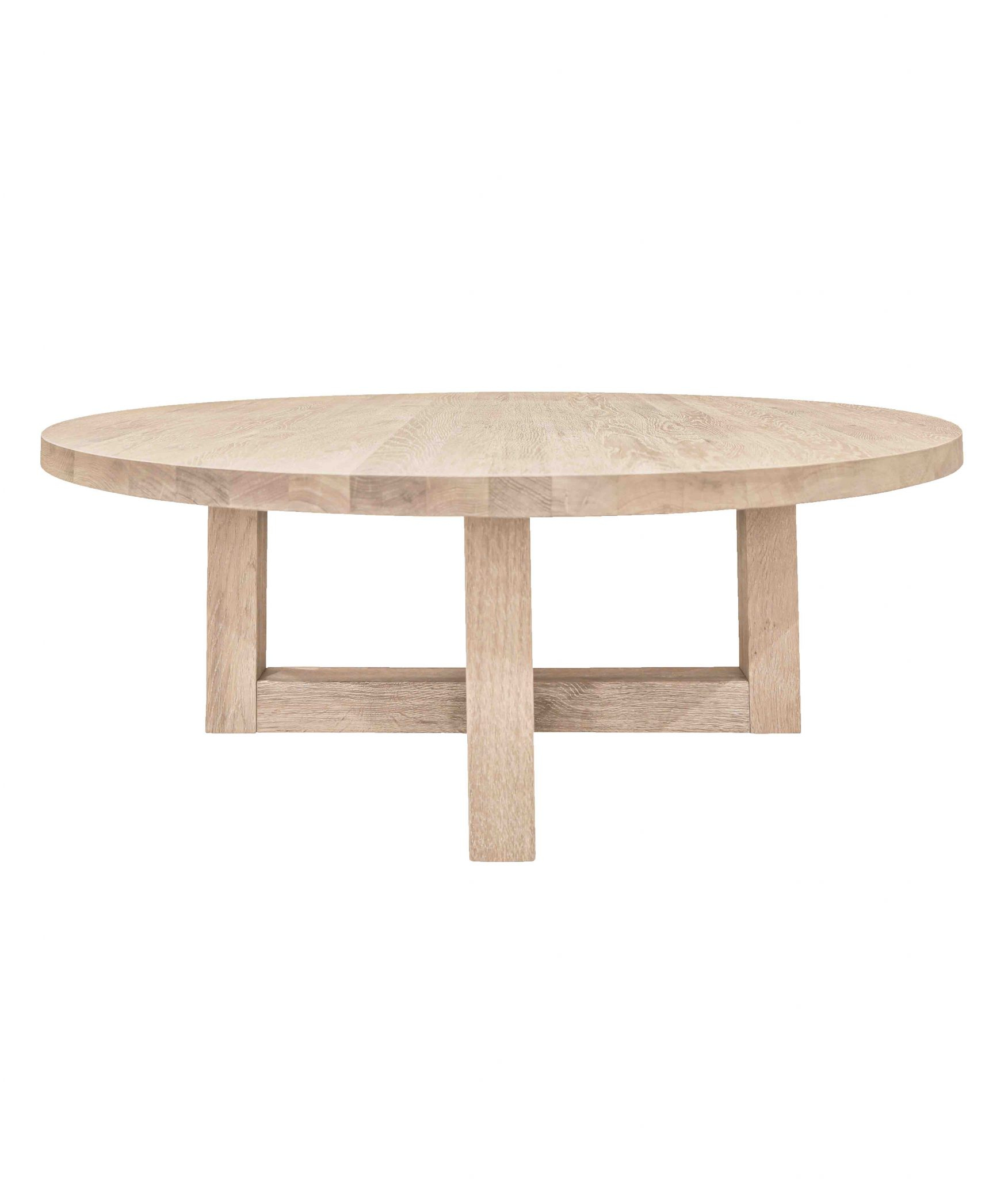 Solid Oak Round Coffee Table intended for dimensions 1752 X 2048