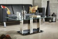 Sophia Modern Blacksilver Stainless Steel And Glass Stylish Coffee pertaining to dimensions 1600 X 1066