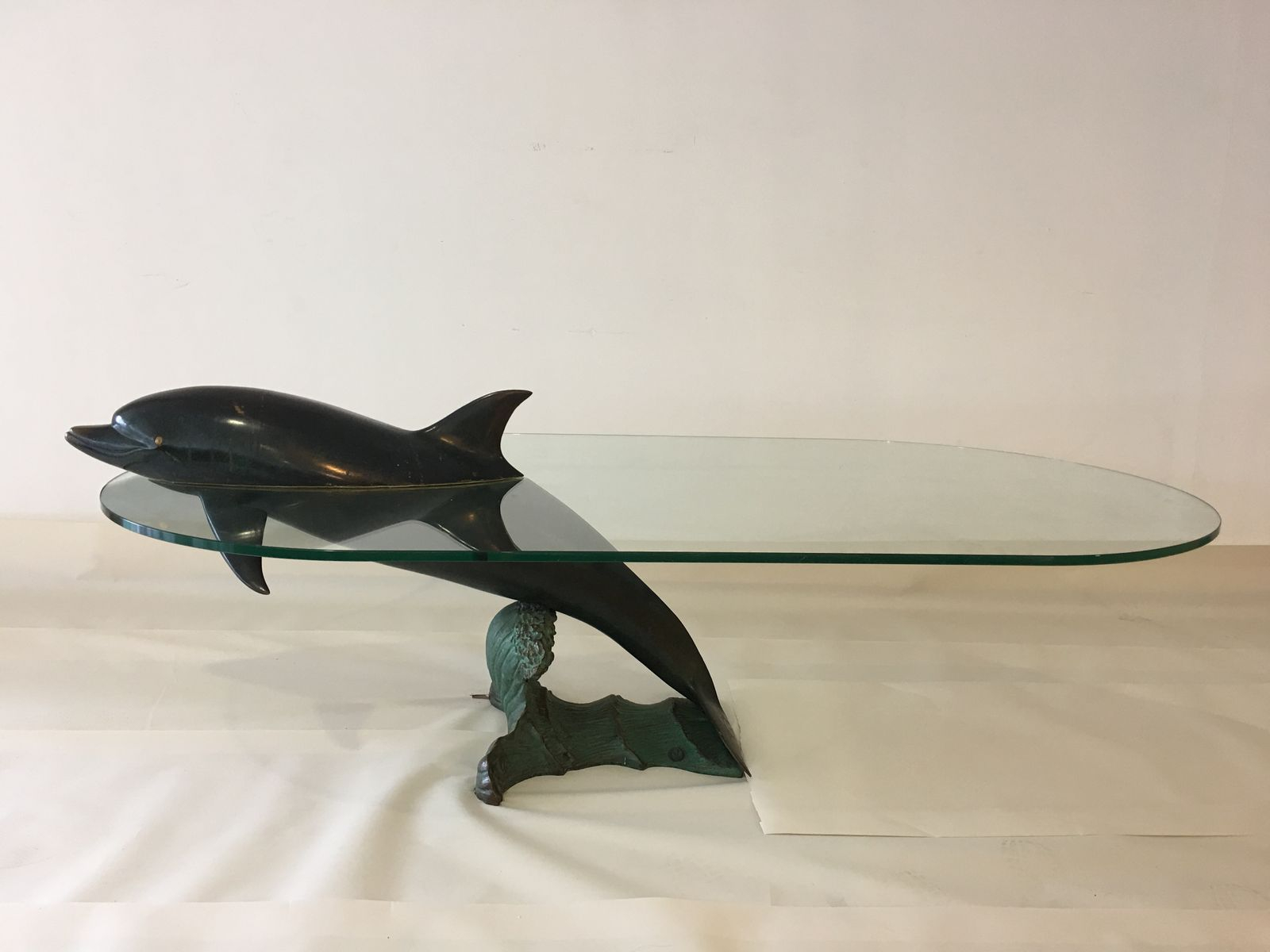 Spanish Dolphin Coffee Table In Solid Bronze From Valenti 1980s For within size 1600 X 1200