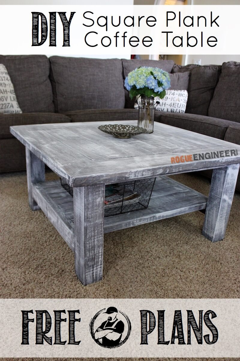 Square Coffee Table W Planked Top Free Diy Plans with proportions 800 X 1200