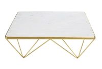 Square Marble And Gold Metal Coffee Table Gats Maisons Du Monde within measurements 1000 X 1000