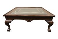 Square Wood Glass Insert Coffee Table Design Plus Gallery regarding proportions 1600 X 1600