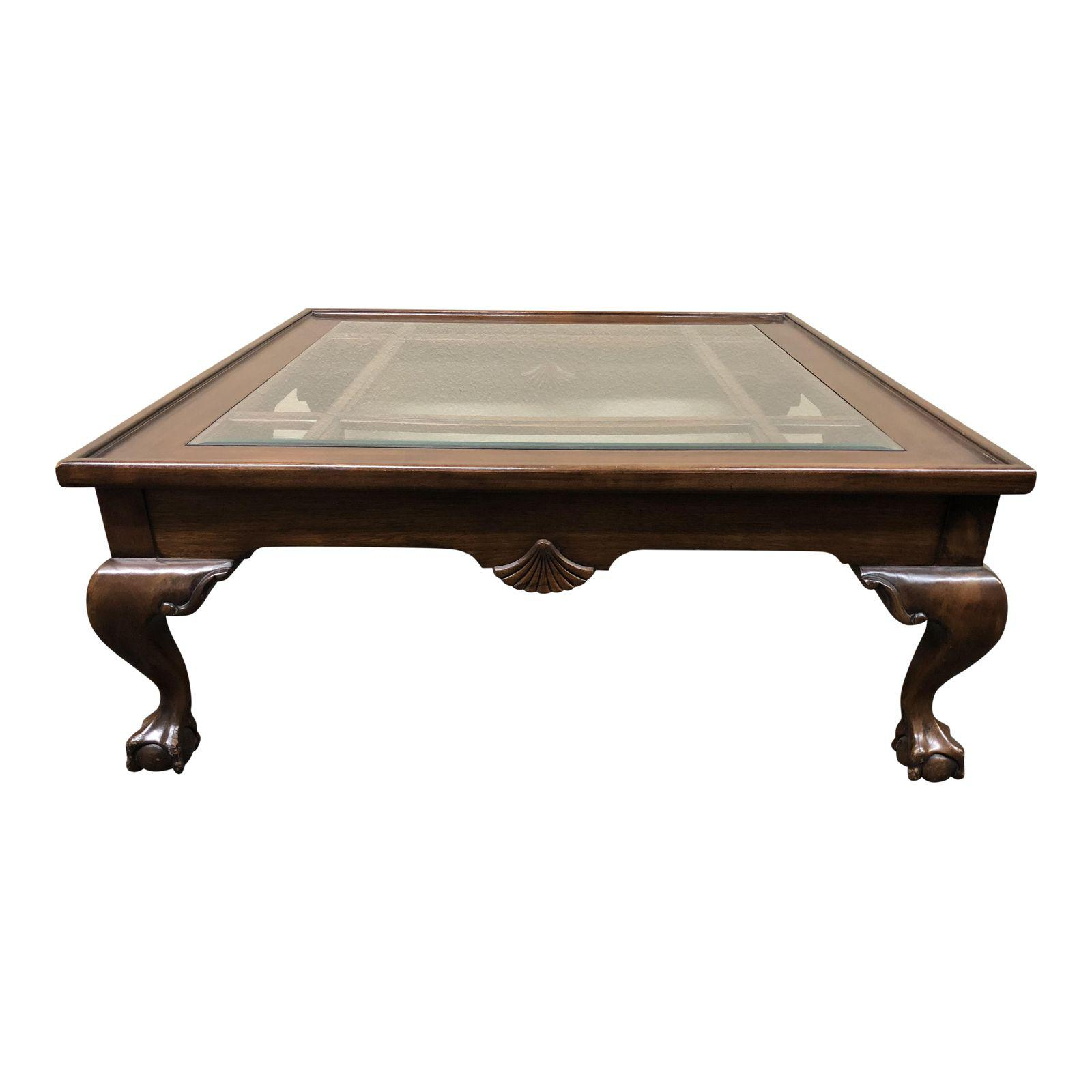 Square Wood Glass Insert Coffee Table Design Plus Gallery regarding proportions 1600 X 1600