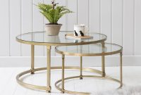 Stacking Round Glass Coffee Table Set Rose Grey inside proportions 1000 X 1300