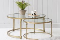 Stacking Round Glass Coffee Table Set Rose Grey pertaining to proportions 1000 X 1300