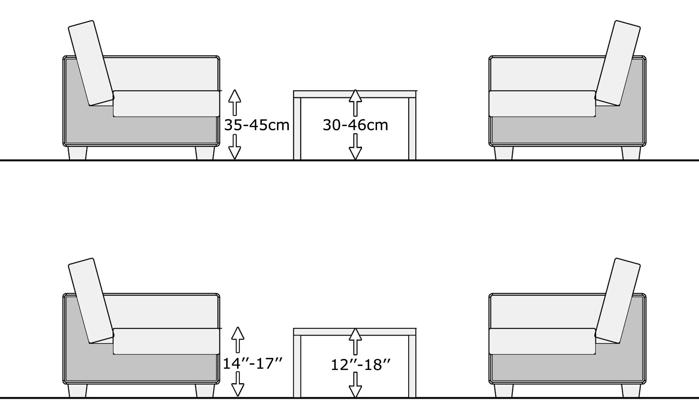 Standard Coffee Table Height Cm Coffee Tables Have Existed For intended for sizing 2362 X 1381