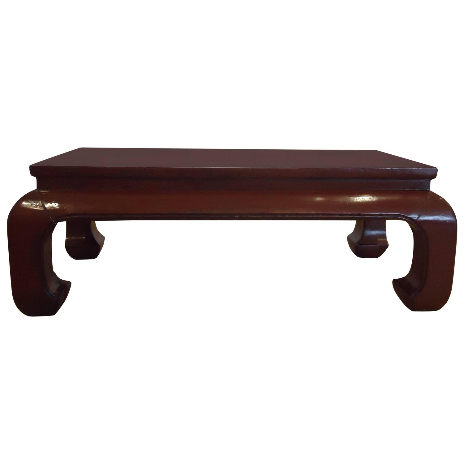 Stunning Dark Red Lacquer Chinese Coffee Table At 1stdibs intended for dimensions 1500 X 1500