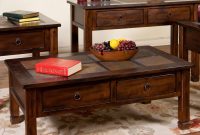 Sunny Designs Santa Fe Coffee Table With Slate Tiles And 2 Drawers pertaining to dimensions 2765 X 2765