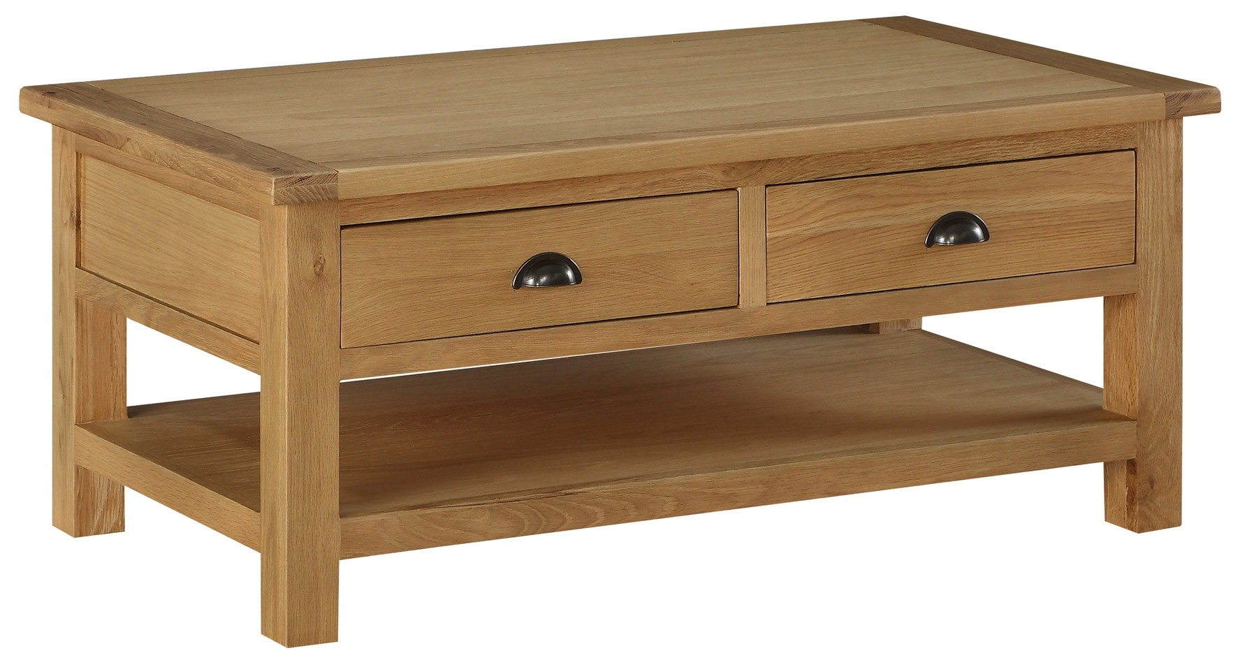 Sweet Dreams Kielder Solid Oak Coffee Table With 2 Drawers From The inside dimensions 1772 X 955