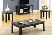 Table Set 3pcs Set Black Grey Marble Look Top Walmart in dimensions 3200 X 3200