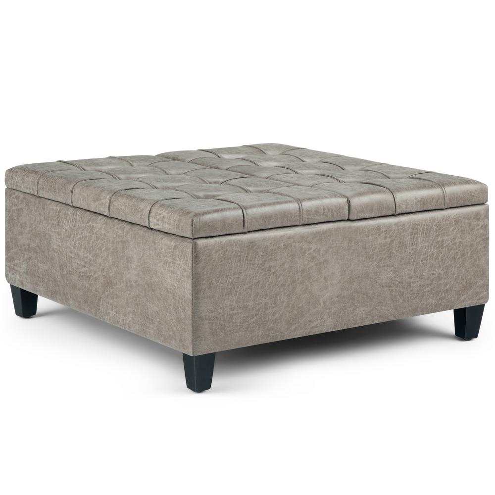 Taupe Coffee Table Storage Ottoman Living Room Furniture Tufted inside sizing 1000 X 1000