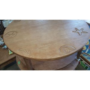 Tide Pool Round Coffee Table In Driftwood Finish At in measurements 1200 X 1200