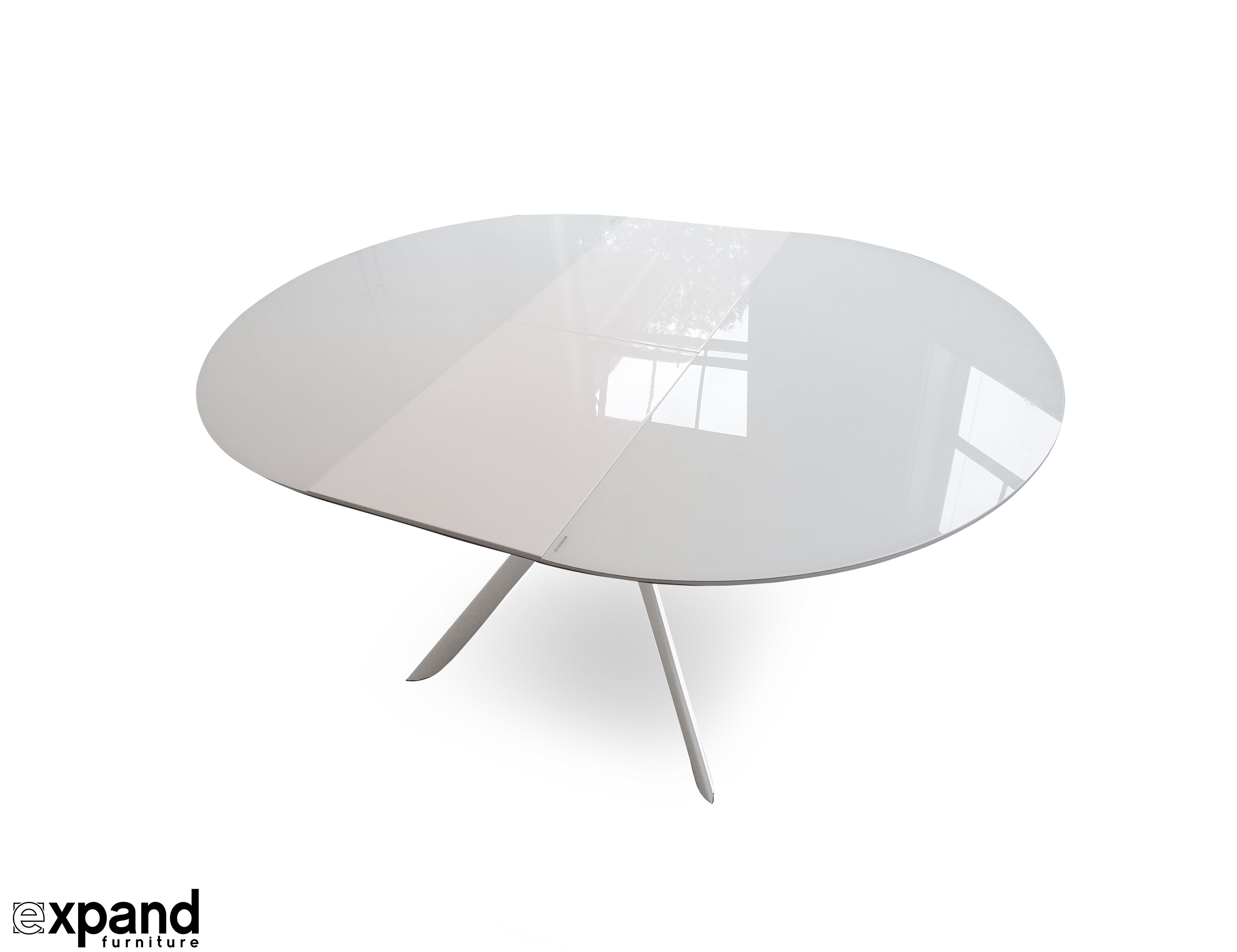 Tide Round To Elliptical Glass Kitchen Table Expand Furniture with dimensions 2888 X 2222