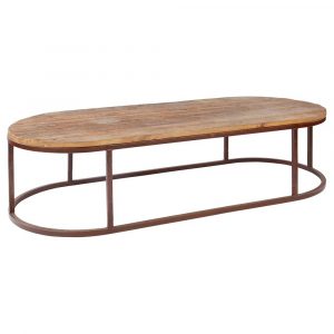 Tilton Rustic Lodge Reclaimed Wood Iron Oval Coffee Table Kathy for size 1000 X 1000