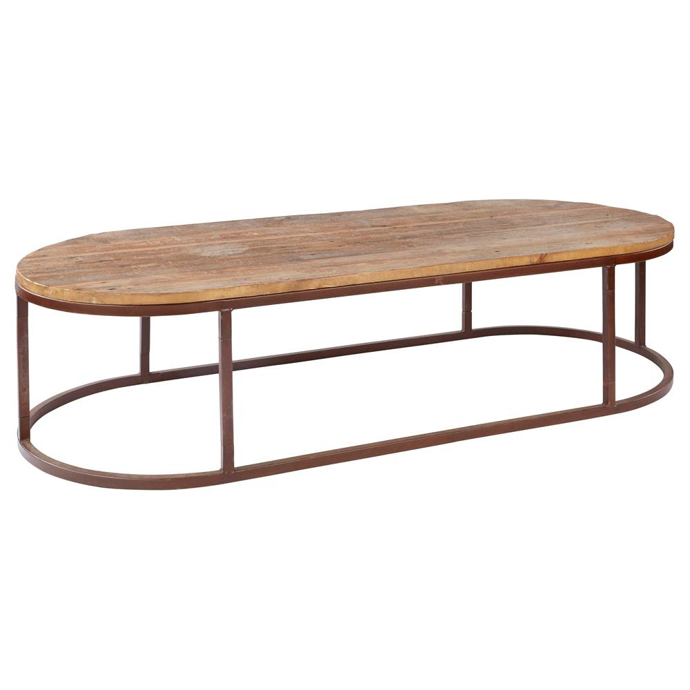 Tilton Rustic Lodge Reclaimed Wood Iron Oval Coffee Table Kathy for size 1000 X 1000