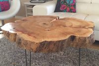 Tree Trunk Table With Metal Legs Wood Coffee Table With Hairpin inside measurements 2448 X 3264