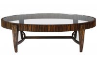 Tusk Oval Coffee Table Contemporary Handmade Macassar Ebony And Glass pertaining to size 2595 X 2595