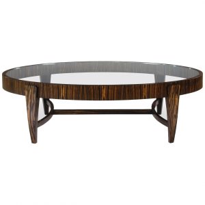 Tusk Oval Coffee Table Contemporary Handmade Macassar Ebony And within proportions 2595 X 2595