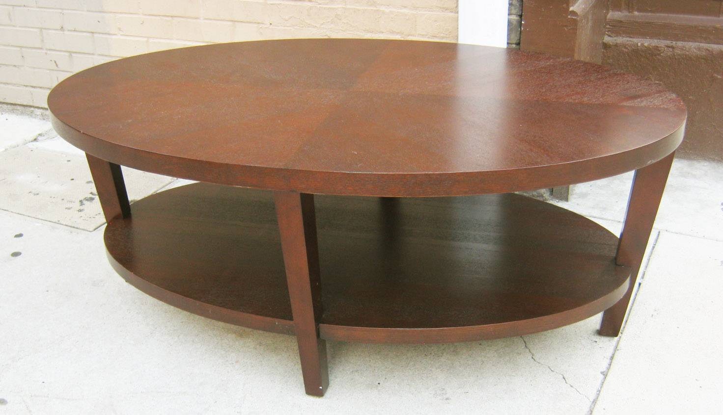 Uhuru Furniture Collectibles Oval Espresso Coffee Table Sold with regard to sizing 1472 X 846