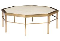 Vanguard Tranquility Regency Ivory Satin Brass Octagon Coffee Table within proportions 1000 X 1000