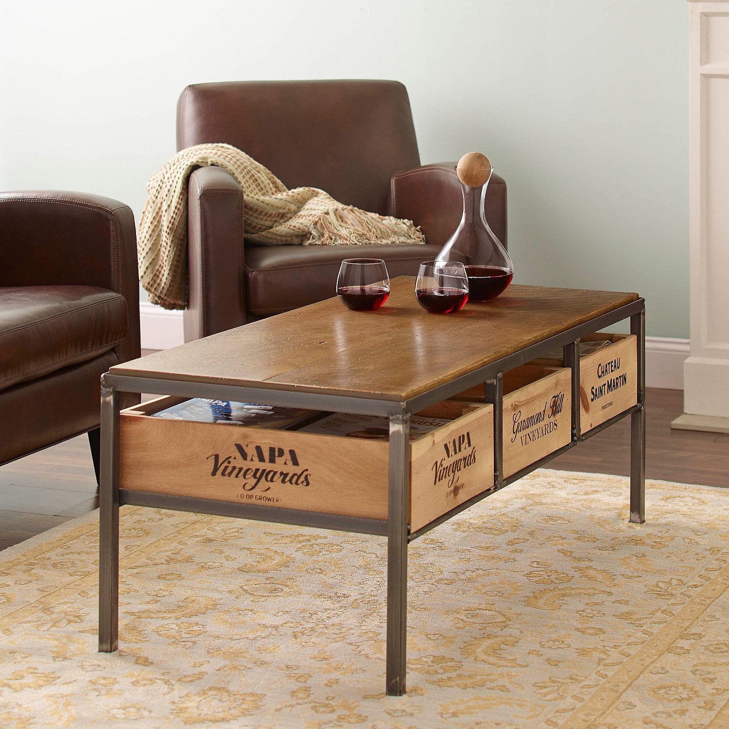 Vino Vintage Coffee Table Wine Enthusiast throughout proportions 1500 X 1500