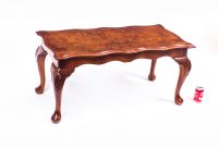 Vintage Burr Walnut Queen Anne Style Coffee Table Mid 20th Century in sizing 1500 X 1140