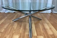 Vintage Chrome Star Base Round Glass Coffee Table Past Perfect with regard to measurements 3554 X 2835