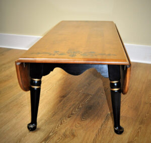 Vintage Ethan Allen Solid Maple Harvest Drop Leaf Coffee Table regarding proportions 2397 X 2267