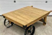 Vintage Industrial Trolley Coffee Table Vintage Upcycled in proportions 1500 X 1500