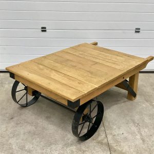 Vintage Industrial Trolley Coffee Table Vintage Upcycled in proportions 1500 X 1500
