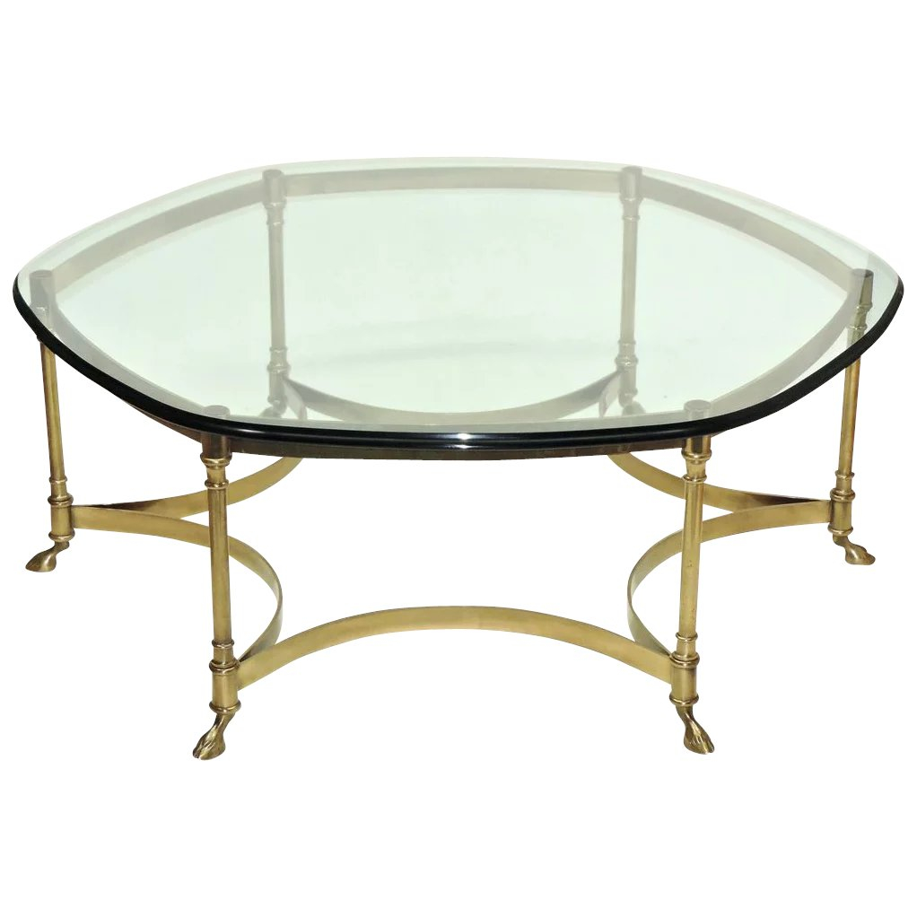 Vintage La Barge Labarge Brass Coffee Table Glass Top inside size 1022 X 1022
