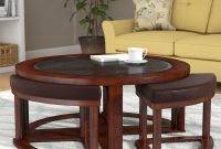 Wayfair Dar Home Co Eastin Coffee Table With Nested Stools within dimensions 2000 X 2000