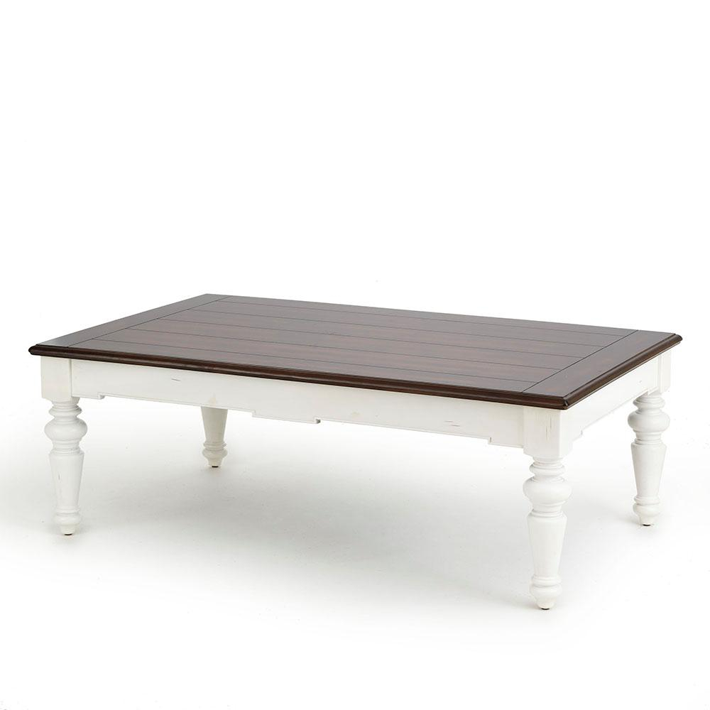 Wesley Walnut And White Cottage Style Cocktail Table Wy300c The within proportions 1000 X 1000