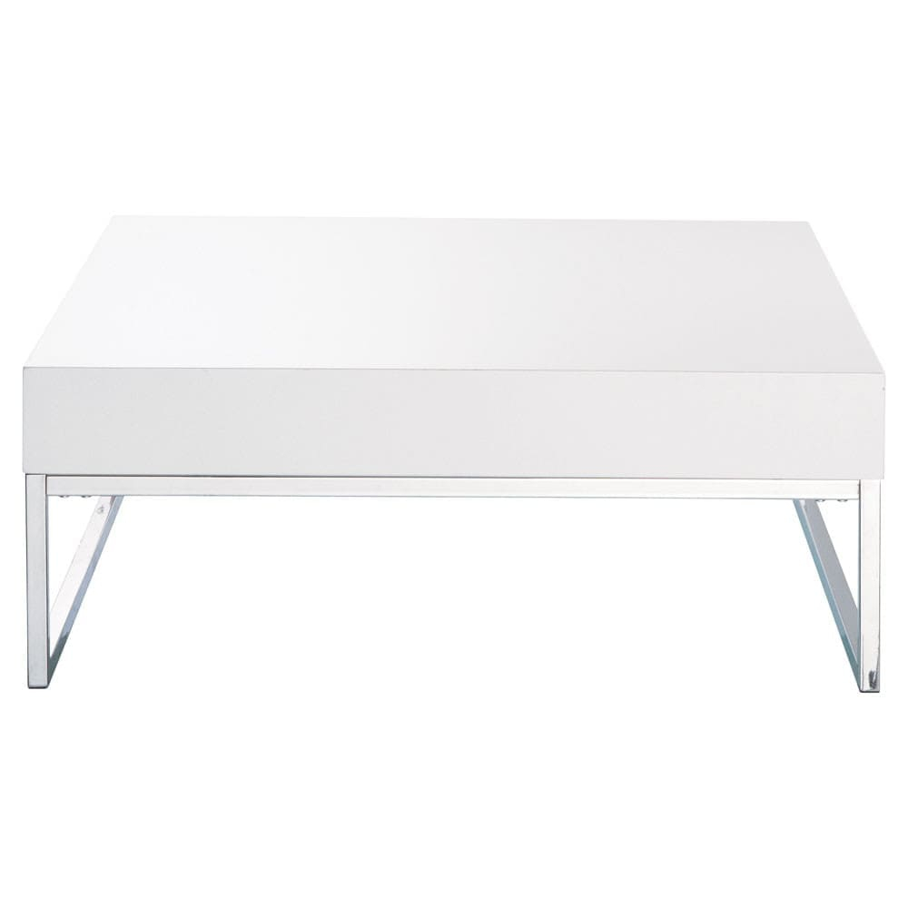 White Lacquered Finish Coffee Table Easy Maisons Du Monde regarding sizing 1000 X 1000