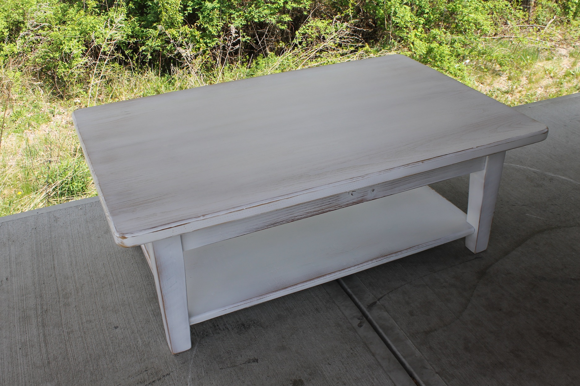 White Reclaimed Wood Coffee Table Ecustomfinishes in proportions 1875 X 1250