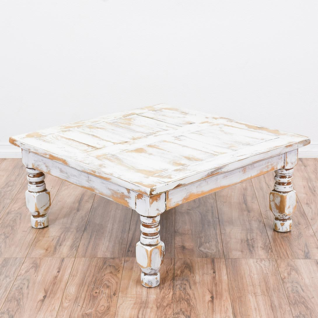 White Shab Chic Square Coffee Table This Shab Chic Coffee intended for proportions 1090 X 1090