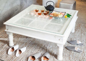 White Square Coffee Table With Glass On Top Waiti Could Make with size 1178 X 836