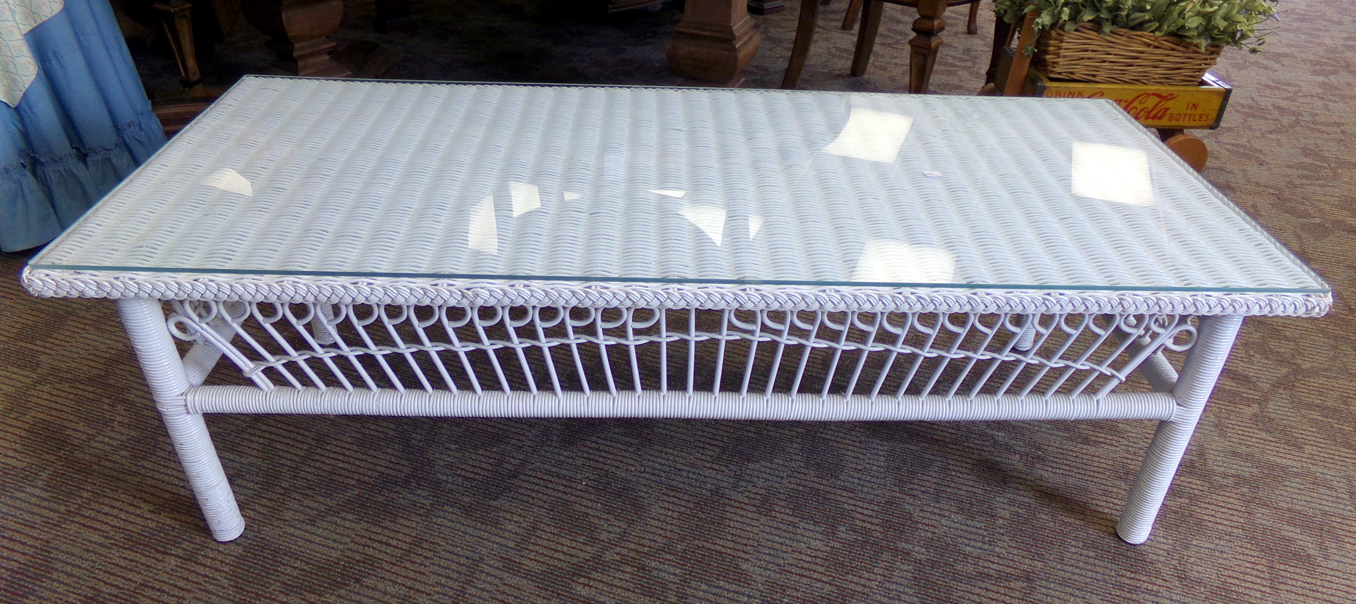 Wicker Glass Coffee Table Hipenmoedernl pertaining to sizing 4589 X 2046