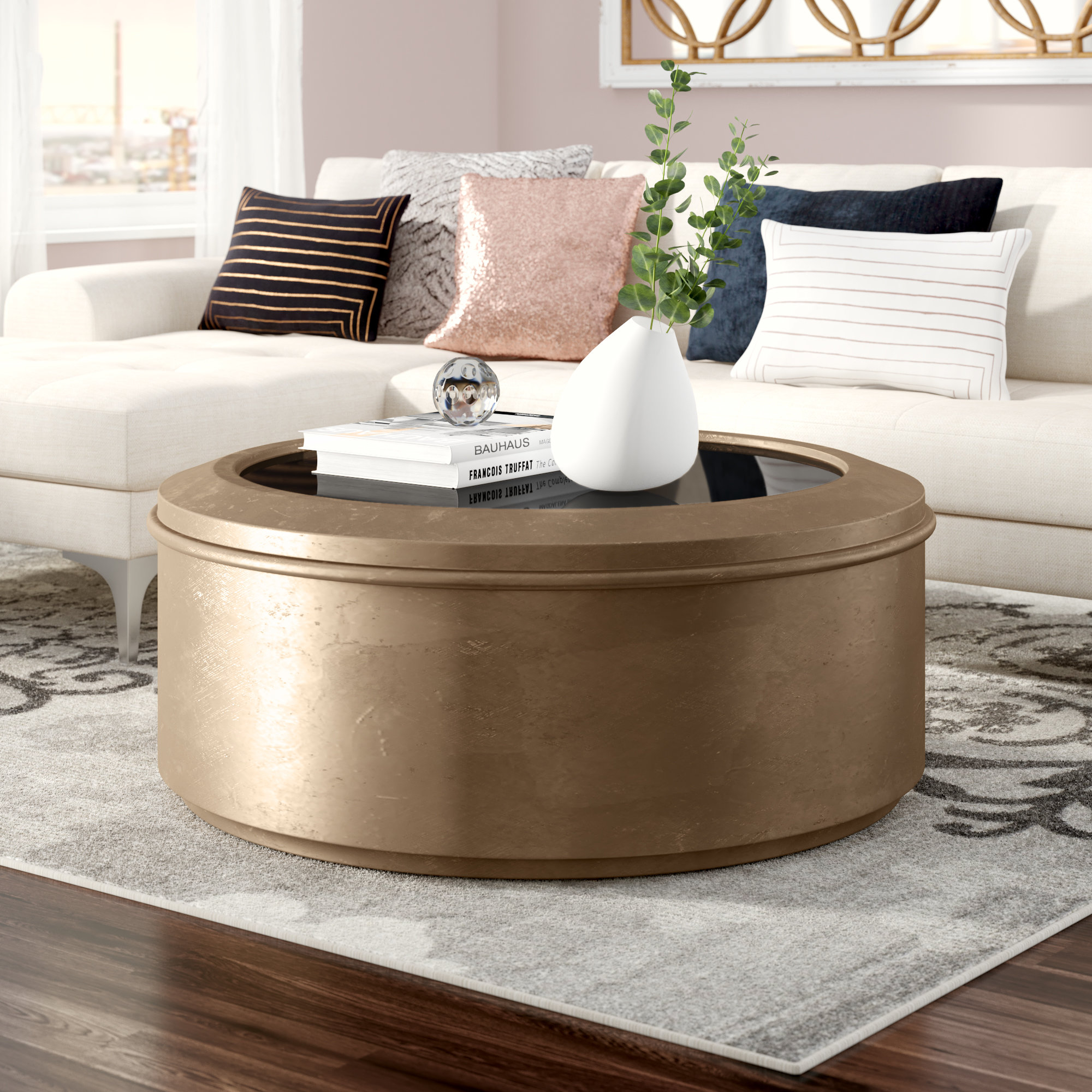 Willa Arlo Interiors Rodger Drum Coffee Table Reviews Wayfair within measurements 2000 X 2000