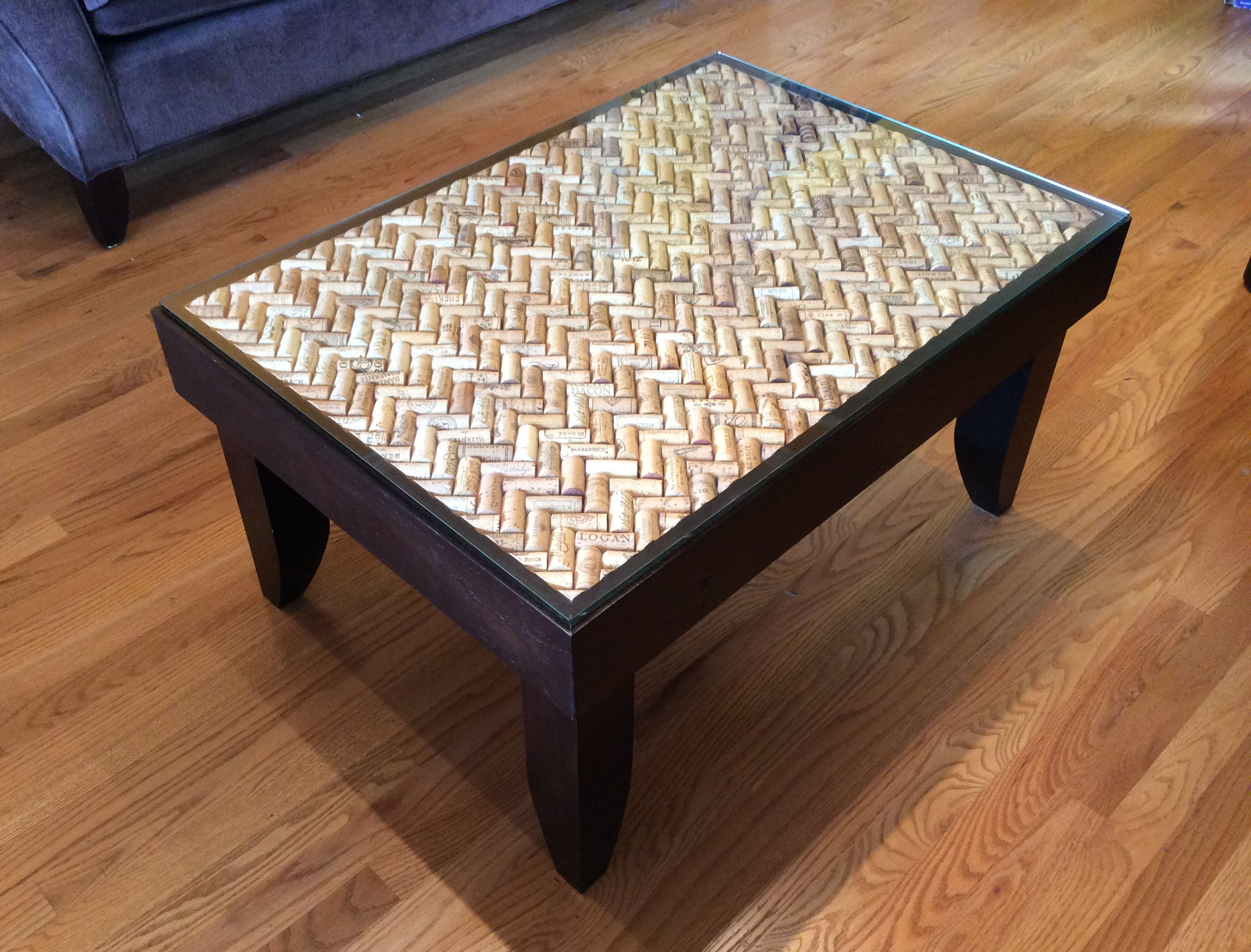 Wine Cork Coffee Table Album On Imgur with regard to proportions 2431 X 1850