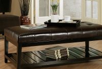 Winslow Bicast Tufted Leather Coffee Table Ottoman Walmart for size 1600 X 1600
