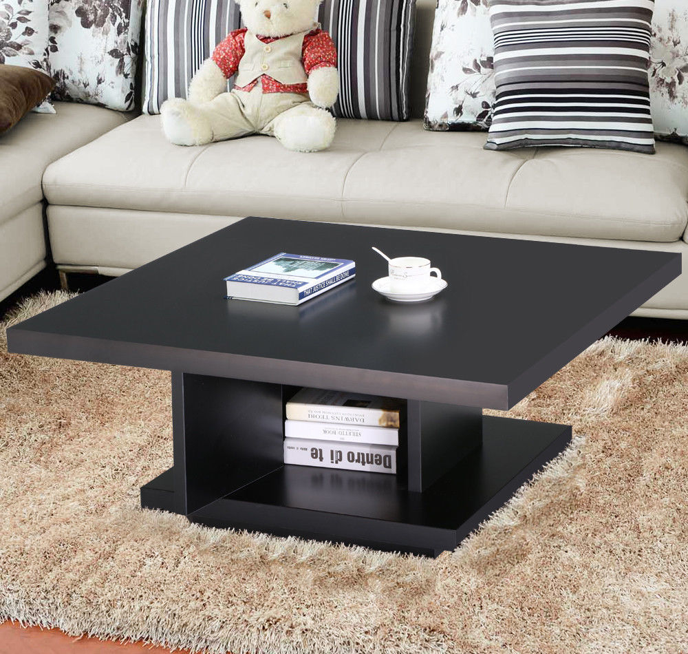 Wood Square Coffee Table Center Storage Living Room Modern Furniture for sizing 1000 X 950