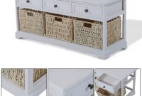 Wooden Coffee Table With Seagrass Wicker Storage Baskets Ideal regarding proportions 1500 X 1500