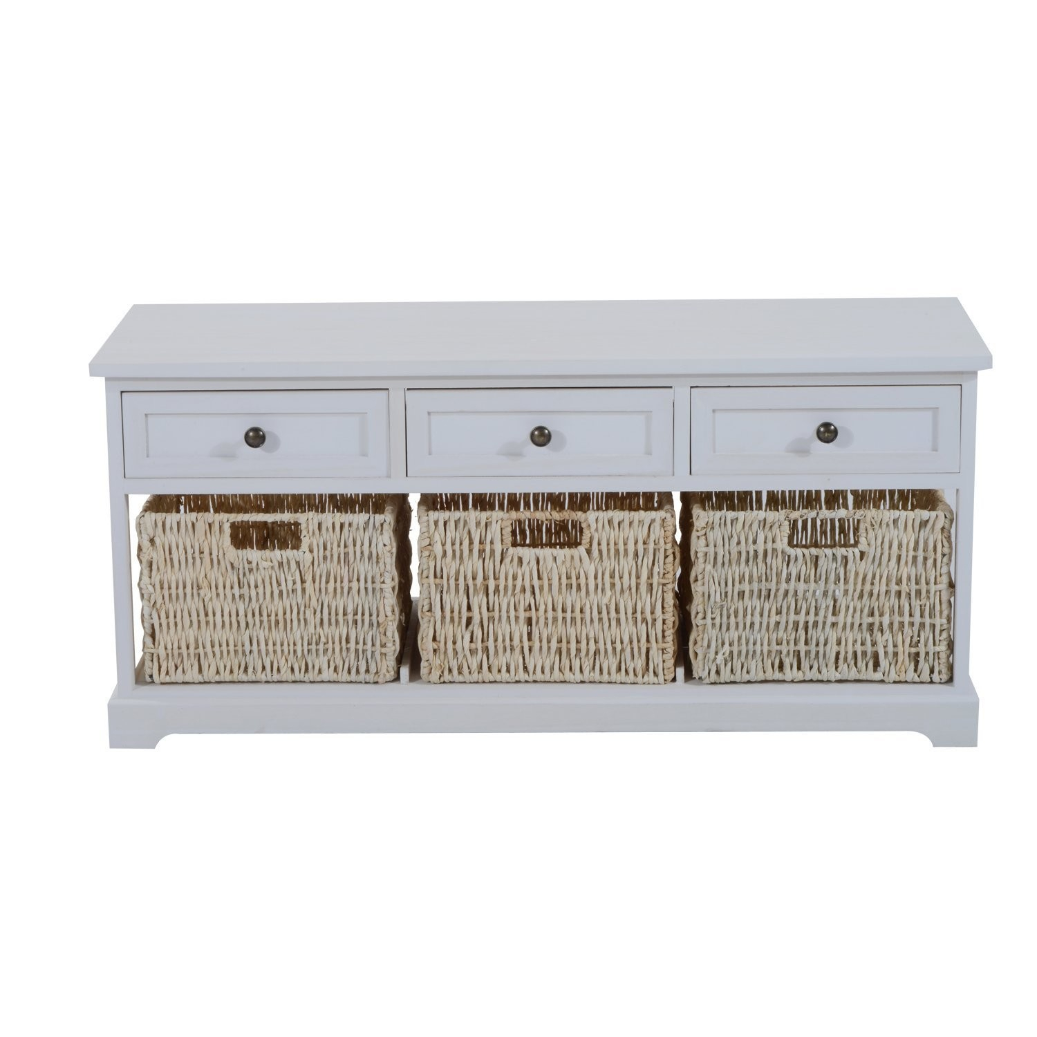 Wooden Coffee Table With Seagrass Wicker Storage Baskets Ideal regarding sizing 1500 X 1500