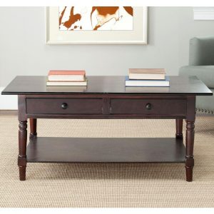 Wooden Storage Coffee Table Living Room Decorative Accent 2 Drawers inside dimensions 1000 X 1000