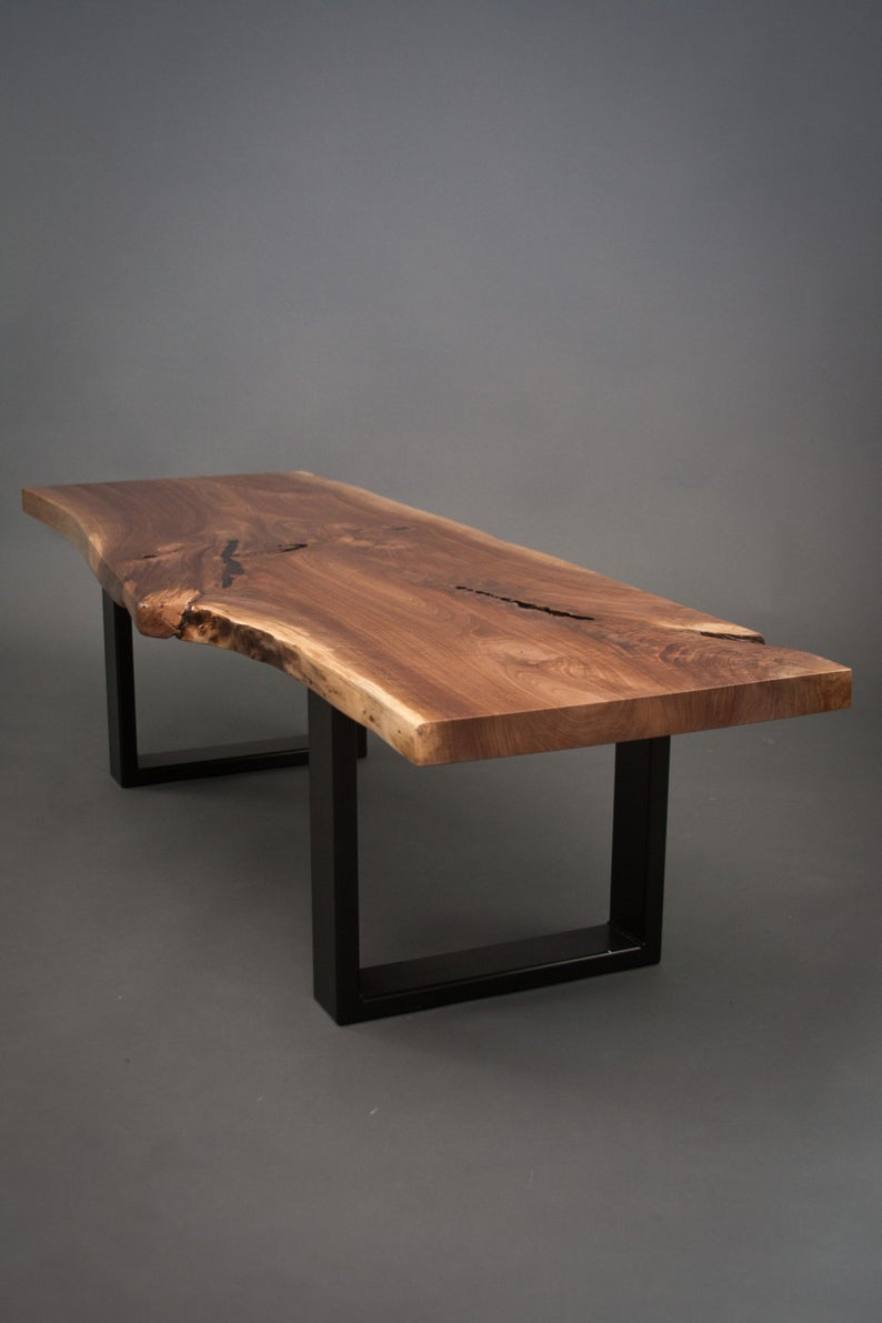 Your Custom Black Walnut Coffee Table Size Medium Live Edge Etsy for proportions 794 X 1191